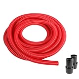 50 Ft. Red Ultra-Flexible Crushproof Commercial Wet/Dry Vacuum Hose with 1.5 Inch Inner Diameter and 2 Swivel End Cuffs