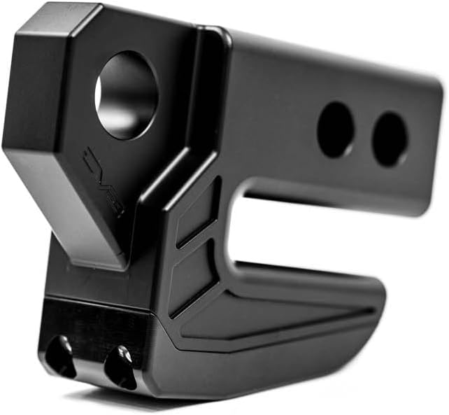DV8 Offroad Xtract Hitch Skid Plate | Hitch Mounted Rear Skid Plate | 1" Thick Mount for 3/4" D-Ring | Designed to Mount to 2" Receiver with a 5/8" Pin | 13,000 lb Working Load Limit (Black)
