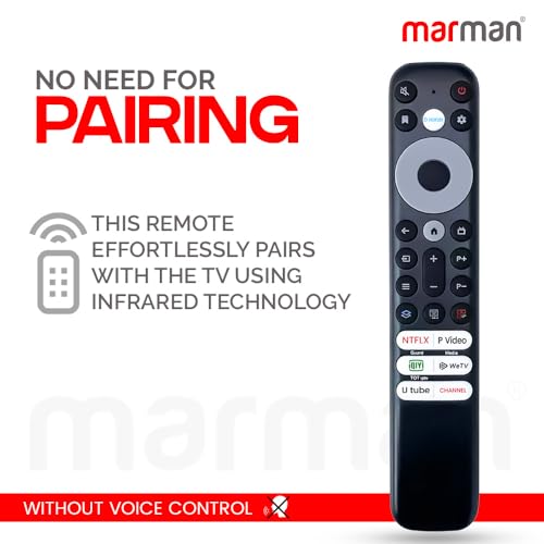 Image of marman Compatible with TCL Google TV Remote Control Original Model 902V RM-L1768 Without Voice Command Suitable for 4K UHD FHD OLED and QLED Android TV with Quick Access hotkeys for Streaming