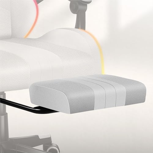 8. Bild von huzaro Force 4.7 Gaming Stuhl Bürostuhl Schreibtischstuhl Gamer Sessel bis 140 kg belastbar Duale Neigung Armlehnen Nackenkissen Lendenkissen Fußstütze RGB Mesh Weiß