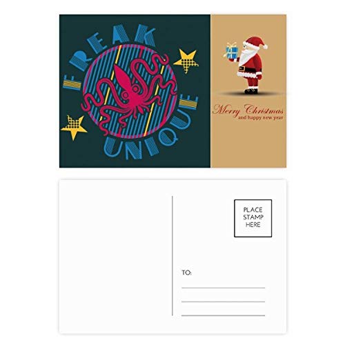 Cartes postales de Père Noël colorées lot de 20 papeterie de Noël