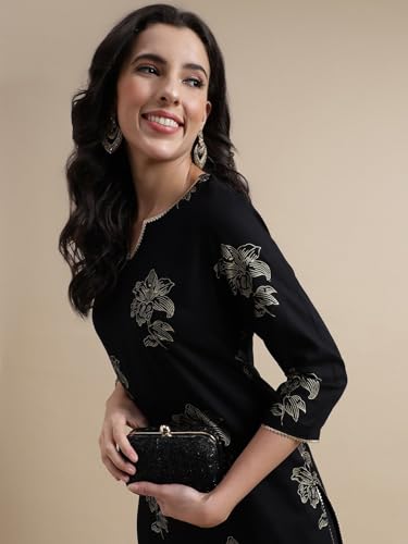 Image of FABIAN FASHION Women's Rayon Floral Regular Tunic Shirt