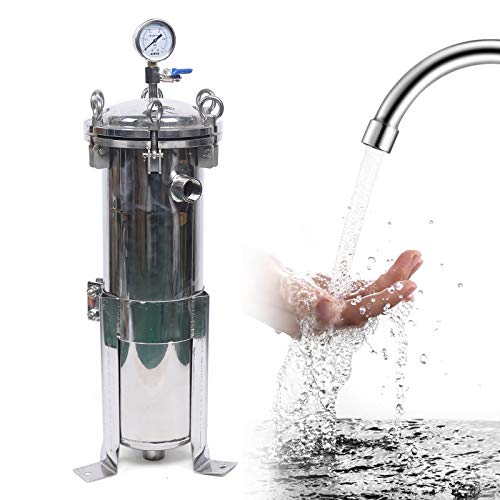 304 Stainless Steel Bag Filter Housing, 150PSI Industrial Sock Filter Housing, in/Out Flat Plate Lid Nib 10t/h, #4 Bag w/Mesh