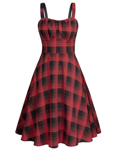 Image of Belle Poque Vintage Floral Dress for Women 2026 Summer A-line Sleeveless Flowy Midi Elegant Wedding Guest Cocktail Dress