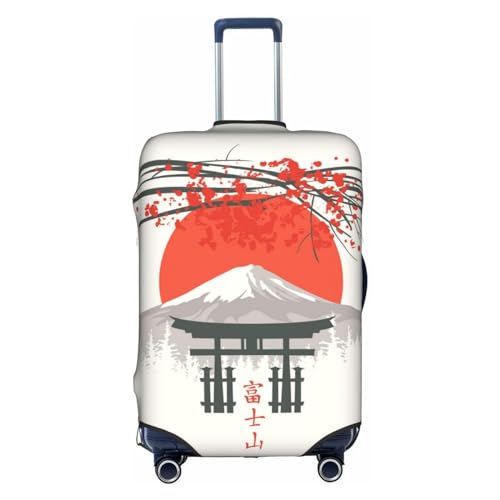 EdNeY Japanese Torii Gate Mount Fuji Travel Luggage Cover Elastic Anti-scratch Suitcase Cover Protector Spandex Stretch Luggage Baggage Covers Fits 25-28 Inch Luggage,L