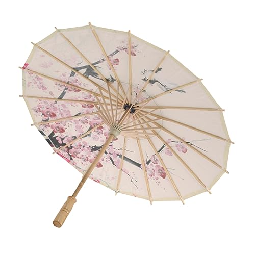 PartyKindom 1Pc Style Decorative Oil Paper Umbrella Photography Prop Umbrella for Performance Wedding Cosplay Vintage Frame with Exquisite Weaving and Artistic Design