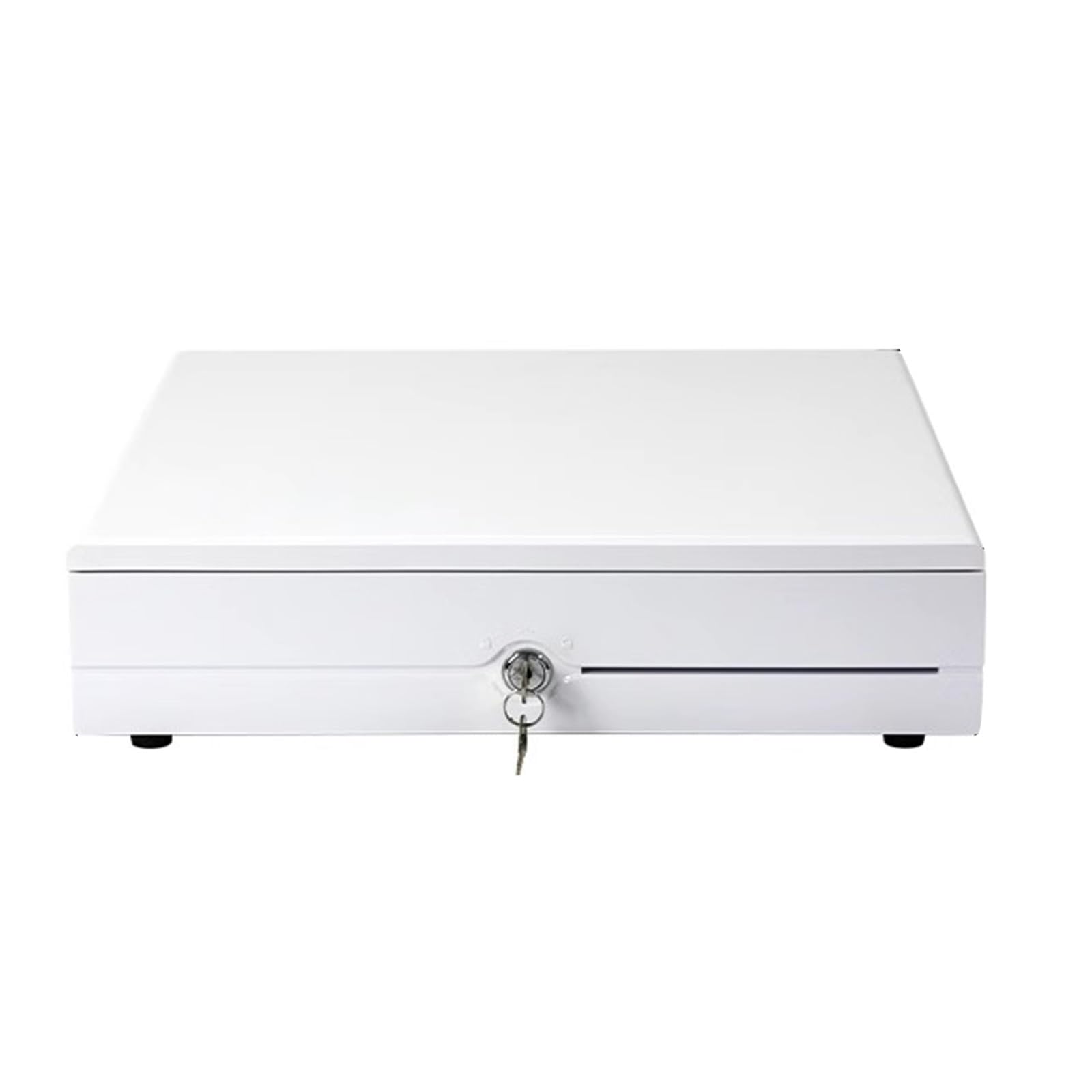 Caja registradora, Cajón Individual for Caja registradora con Ranuras Frontales Grandes for Medios y Compartimento extraíble for Monedas for pequeñas Empresas(Bianco)