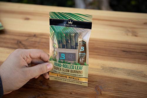 Organic Pre Rolls, Tobacco & Chemical Free, Super Slow Burning, 100% Real Palm Leaf, Just Fill It (10 Minis) #TOP2