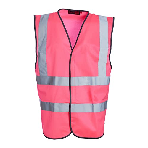 Gilet haute visibilité rose, Blackrock, sécurité, réfléchissant, EPI haute visibilité, vêtements de travail, hommes et femme