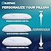 Sleepavo Adjustable Shredded Memory Foam Pillows Queen Size Set of 2 - Extra Soft Cooling Bed Pillows for Sleeping - Back, Stomach, Firm Side Sleeper, Comfy Cool - 2 Pack Best Sleepy High Loft Pillow