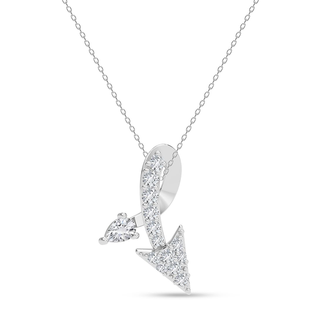 clara 925 Sterling Silver Fonda Pendant Necklace with Chain | Platinum Plated |Minimal Daily Wear | Gift for Women & Girls-picture-29