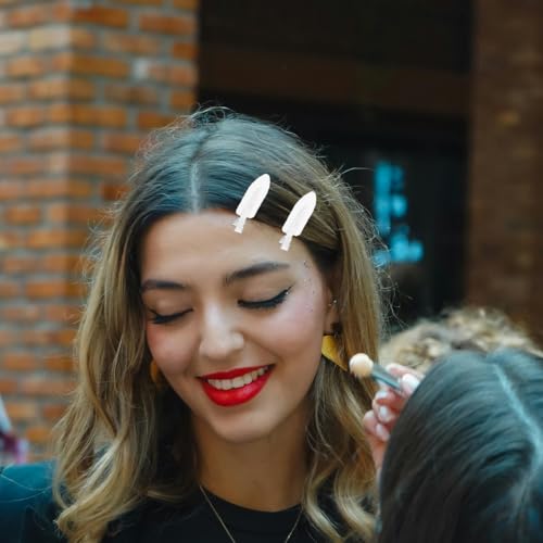 Pinzas para cabello sin marca 60 piezas blancas miniatura 2