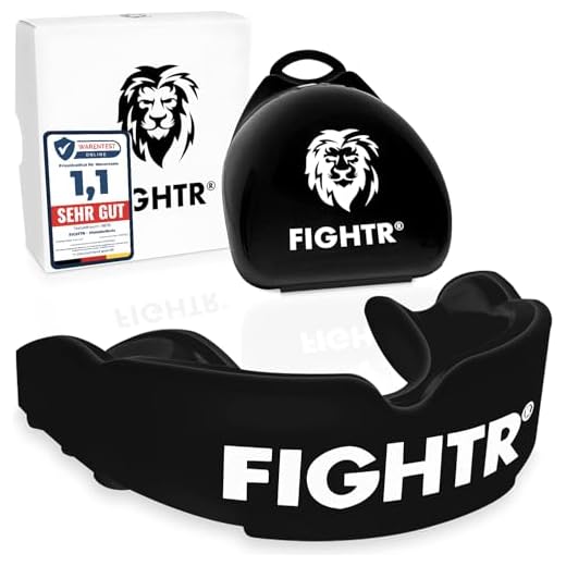 FIGHTR® Premium Mundschutz - ideale Atmung & leicht Anpassbar | Sport Zahnschutz für Boxen, MMA, Muay Thai, Hockey & Kampfsport | inkl. Hygiene Box
