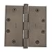 Baldwin 1045151I Square Mortise Hinge, Antique Nickel