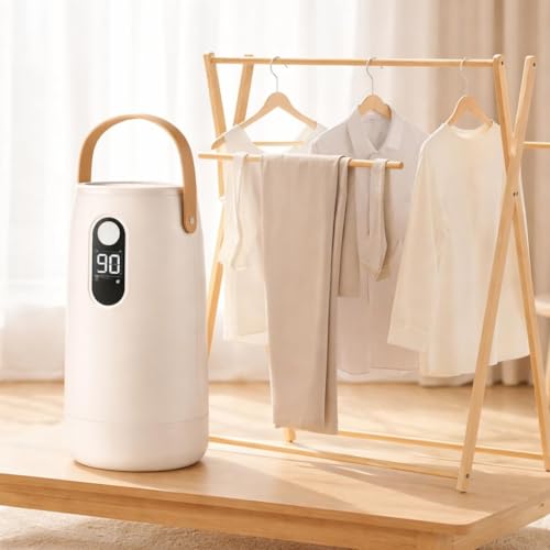 Image of Portable Clothes Dryer Small Compact Foldable Electric Drying Machine with Dry Bag for Travel,RV, Home,Apartment