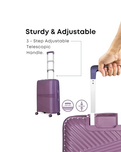 Image of CRUISE Pepper Trolley Bags Set (20+24 Inch)| Hard Shell Expandable Suitcases with 8 Spinner Wheels & TSA Lock | Cabin and Check-in Lightweight Luggage Bag | Adjustable Handle (Set of 2)