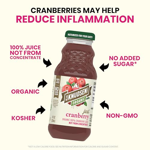 Image of R.W. Knudsen Organic Just Cranberry Juice, 8 fl oz (12 Pack)