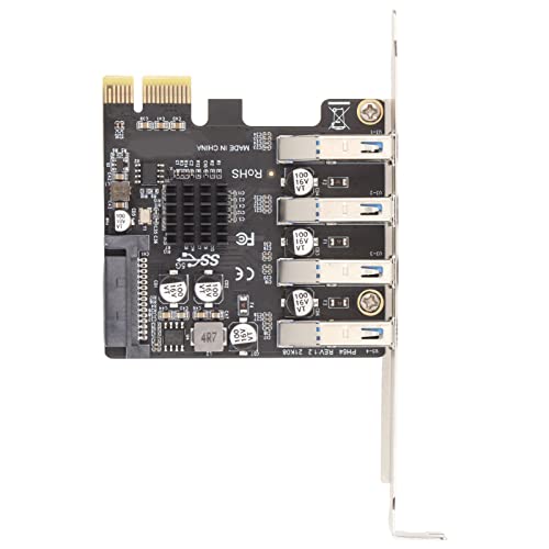 Tarjeta PCIe USB 3.0 de 4 puertos para PC con chip VL805 y velocidad de 5 Gbps 4