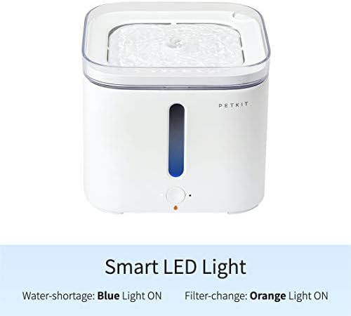PETKIT Cat Water Fountain EVERSWEET 2S, 2L Automatic Pet Water Fountain with Water Level Window and LED Indicator Light, Two Flow Modes, Ultra-Quiet Cat Dog Drinking Water Dispenser, Filter Included
