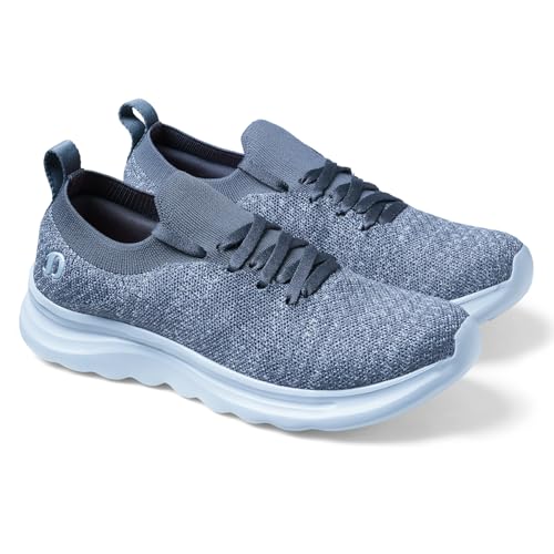 Image of DOCTOR EXTRA SOFT Men's Running & Walking Shoes Lightweight Comfortable Slip-On Sports Sneakers with Memory Foam Cushion, Breathable Knitted Upper, Anti-Slip Sole Flexible Gym Training Shoes D-2013