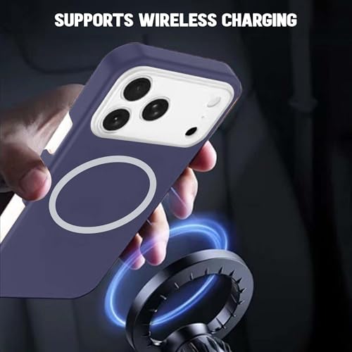 Image of Kratos Soft Silicone Case Cover Compatible with iPhone 17 Pro Max - Everyday Comfort Protection, Wireless Magnetic Charging Case with Raised Edge Camera & Screen Protection, Shock-Resistant Design