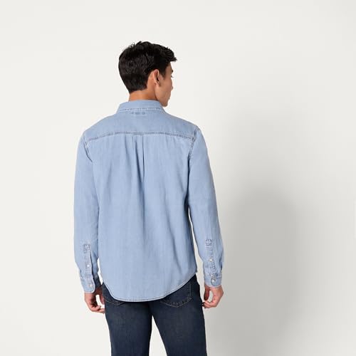 Amazon Essentials Men's Regular-Fit Long-Sleeve Button-Down Denim Shirt3
