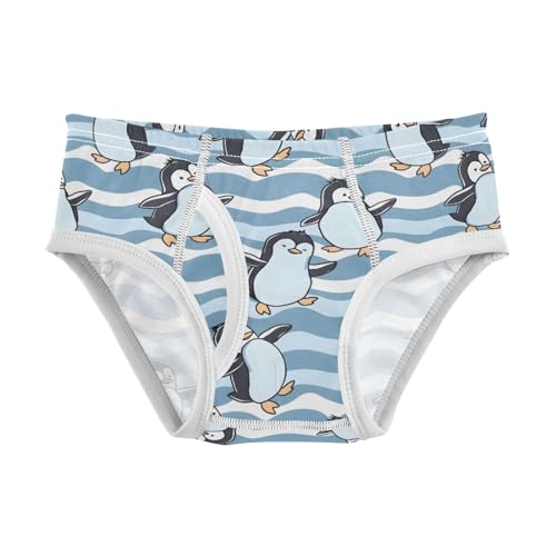 Cartoon Penguin Dancing Wave Boys' Underwear 100% Cotton Boys' Briefs Soft Toddler Underwear