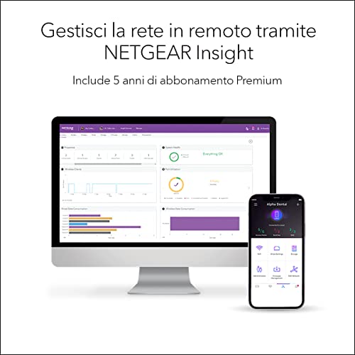 Netgear Orbi Pro Mini Mesh WiFi 6 AX1800 SXK30 Router con 1 Estensore Satellitare per l'Azienda o la Casa, 4 SSID, VLAN, QoS, Copertura fino a 200 m² e 40 Dispositivi, AX1800 (fino a 1,8 Gbps) - Powerline - Immagine 3