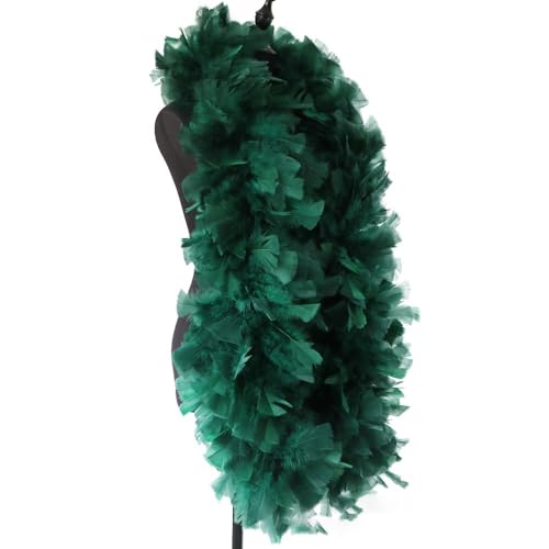 Blausky Federboa 2m (200g),Truthahnfedern Schal Federstola Federschal Truthahn-Boa-Federn,Flaumig Feder-Boa Kostüm-Accessoire für...