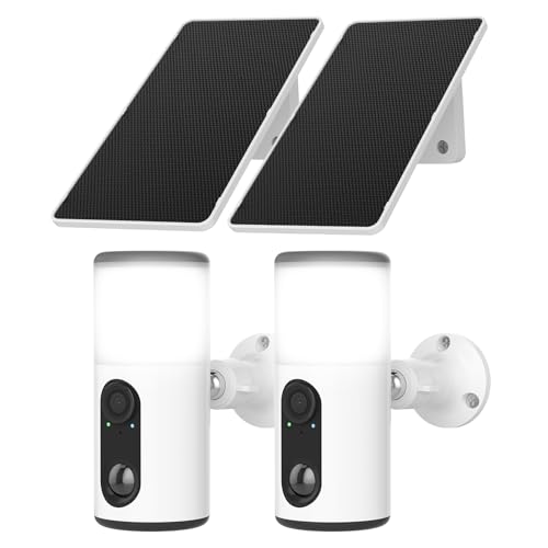 ANRAN Solar Security Cameras Wireless Outdoor with Light,2K Porch...