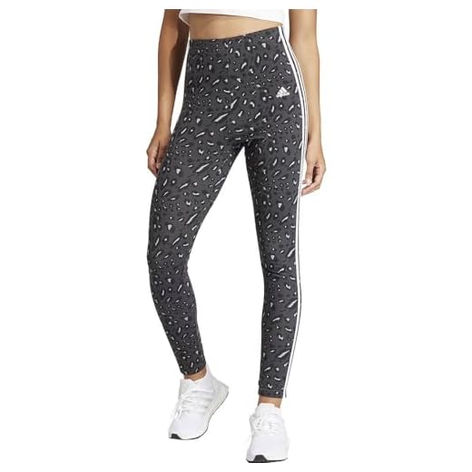 adidas Leggings Essentials de 3 rayas con estampado animal para mujer