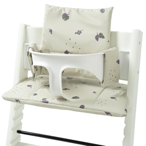Image of Baby Cushion Set Soft and Comfort High Chair Cushion for Infant, Toddler High Chair Accessories Easy to Clean and Install, Grape Sandy
