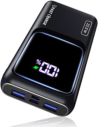 Coolreall Portable Charger 20000mAh, 22.5W USB C (in & Out) Power Bank Fast Charging, PD 3.0+QC 4.0 Large LED Display Phone Battery Pack Compatible with iPhone 14 13 12 Pro Samsung S22 Google LG etc