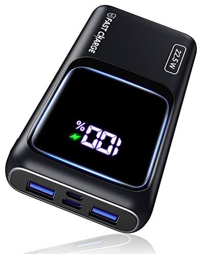Coolreall Portable Charger 20000Mah, 22.5W Usb C (In & Out) Power Bank Fast Charging, Pd 3.0+Qc 4.0 Large Led Display Phone Battery Pack Compatible With Iphone 14 13 12 Pro Samsung S22 Google Lg Etc #TOP3