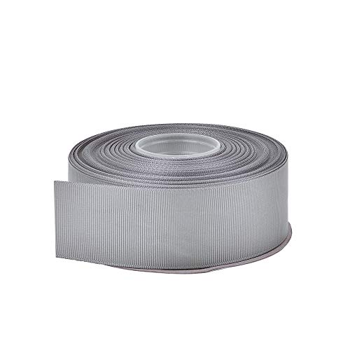 Ribest 1-1/2 Inch 25 Yards Solid Grosgrain Ribbon Per Roll For Diy Hair Accessories Scrapbooking Gift Packaging Party Decoration Wedding Flowers Silver #TOP3