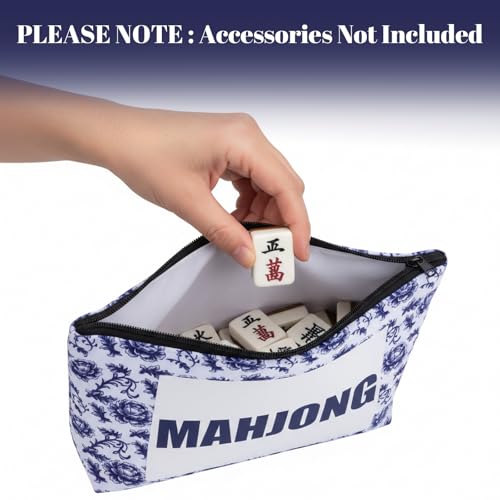 Bolsa para fichas de Mahjong con cierre y diseño compacto miniatura 4