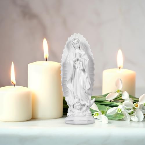 Estatua Virgen María Gatuida Resina Decoración Religiosa miniatura 2