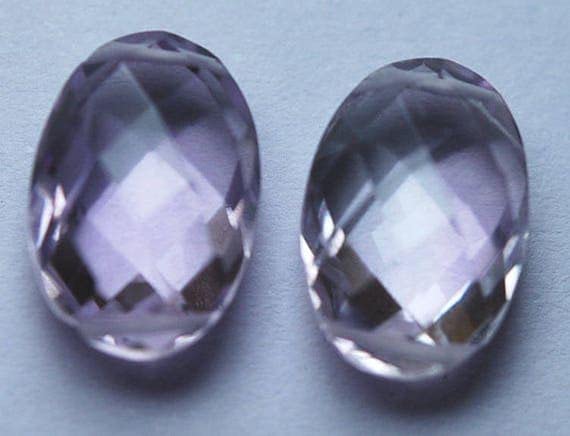 Améthyste rose naturelle en fil de 7 pouces avec briolettes ovales facettées 8x12mm
