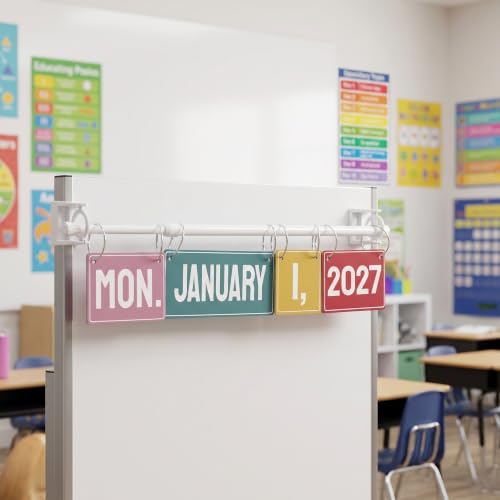 Calendario para el aula reutilizable y paneles de fieltro escolares para maestros de primaria 6