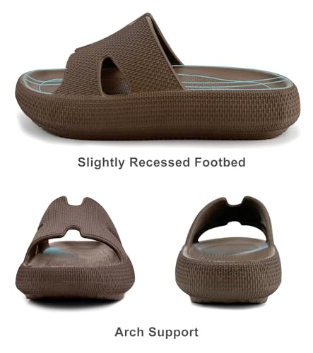 Sandálias femininas Cloud Slides para recuperação de almofada com suporte de arco, chinelos feminino