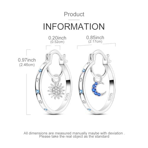 Parmuz 925 Sterling Silver Earrings Big Large Hoops for Women Ladies Lightweight Twisted Hoop Earrings With Cubic Zirconia Hypoallergenic Jewelry for Her4