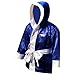 PSS Robe de boxe à manches longues avec capuche et ceinture blanche pour enfants 3 couleurs (noir, bleu, rouge) 910 (910 bleu, 13-14 ans)