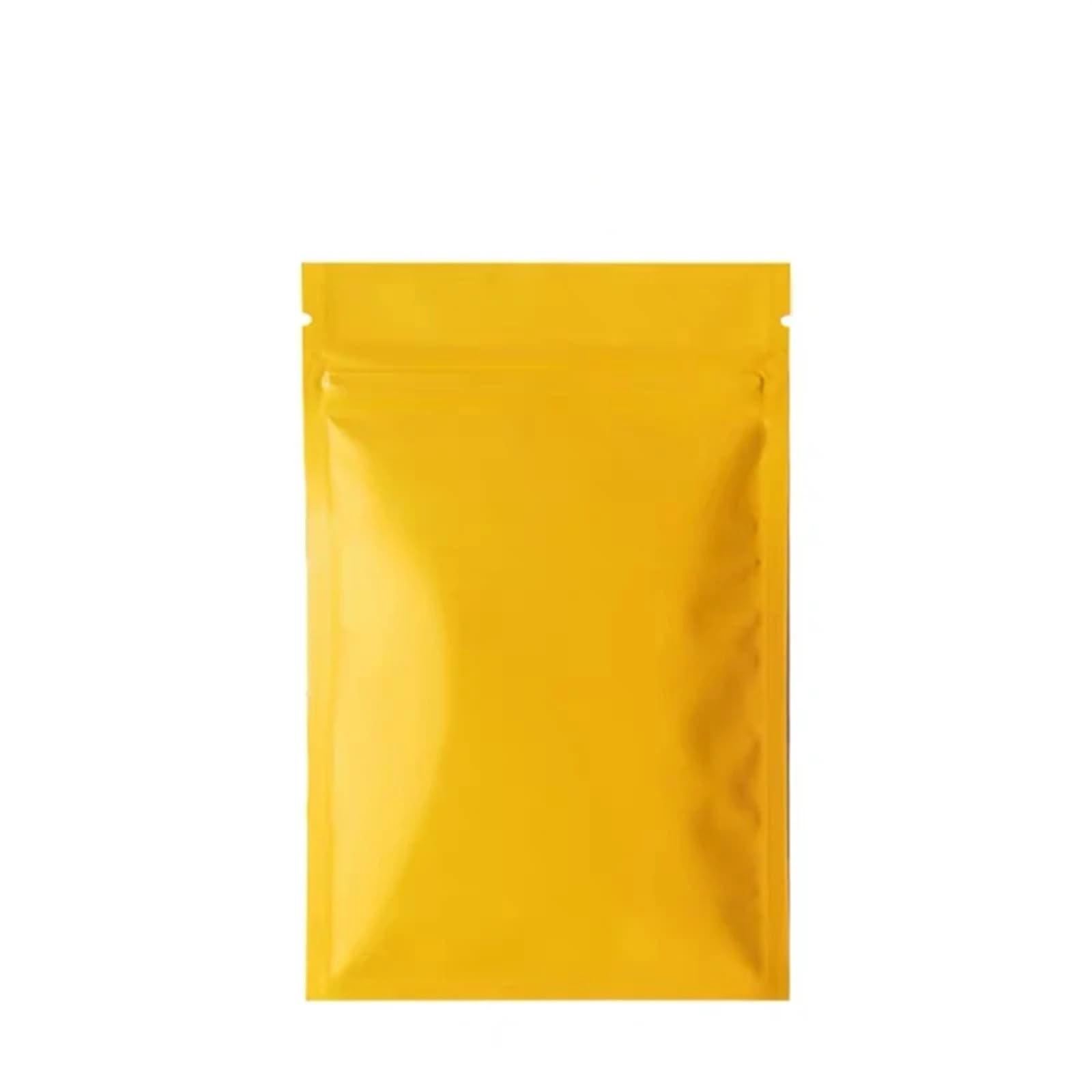 sacchetti con chiusura a zip, Confezione da 50 sacchetti con chiusura lampo in alluminio for alimenti, multicolore, varie misure(Light Yellow,10x15cm)