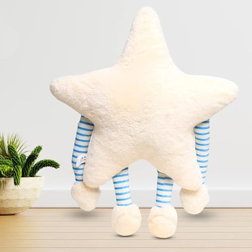 Image of Star Soft Pillow with Arm Leg Stuffed Soft Toy Doll for Home Car Birthday Gift Boys Girls Baby Kids 40 cm