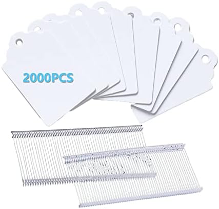 Price Tags for Clothing,1000 Pcs 1.75 x 1.1 Inch White Unstrung Tags and 1000 Pcs Tagging Gun Refill for Pricing Merchandise Yard Sale Garage Supplies Fib-utopia