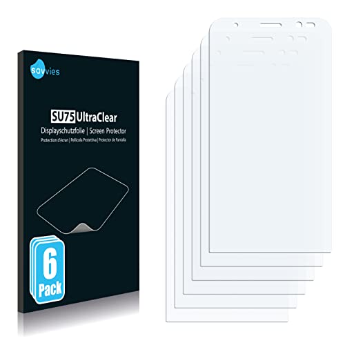savvies Protection Ecran Compatible avec ASUS ZenFone Go ZB552KL (6 Pièces) - Film Protection Ultra Clair