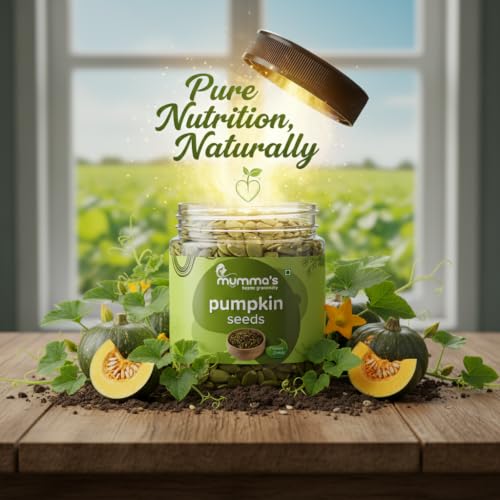 Image of MUMMA'S HOME GRAMITY Premium Raw Pumpkin Seeds 500g | Protein-Rich Seeds for Eating | Natural Healthy Snack | Source of Fiber & Nutrients | Raw Pumpkin Kernels for Salads, Smoothies & Daily Diet
