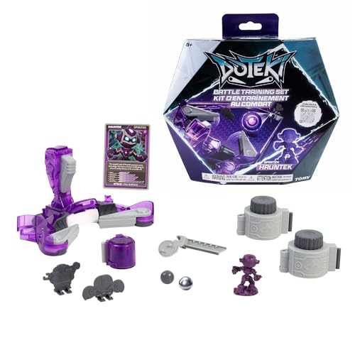 TOMY Doteki Battle Set Spiritek, Actionspiel für Kinder ab 8 Jahren, Arena mit Controller, sammelbare Figuren, Element-Fraktionen, Multiplayer-Spiel ohne Batterien, für 2 oder mehr Spieler