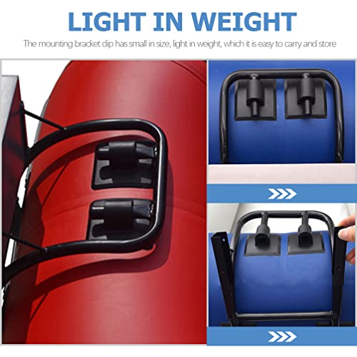 balacoo 4pcs Rubber Boat Motor Fixing Bracket Buckle Kayak Motor Mount Buckle Inflatable Boat Fixing Hook for Seat Out Board