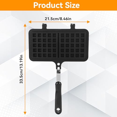 Waffeleisen aus Gusseisen – Handbetriebenes Waffeleisen für Herdplatten